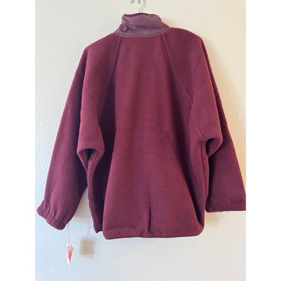NEW Free People Movement x Hatch Hit The Slopes Fleece Jacket L Deep Maroon NWT - Picture 3 of 13